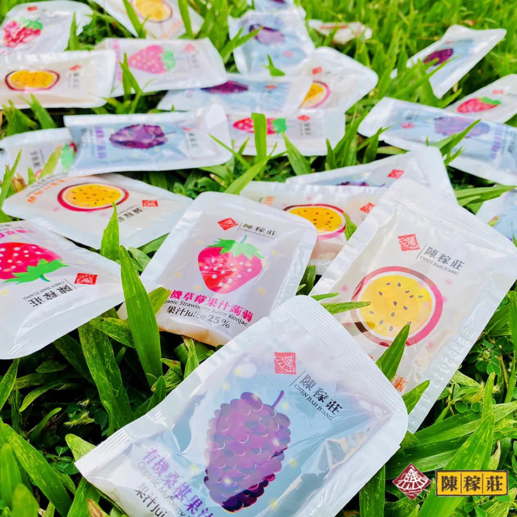 ❥❥❥ 凱莉推薦 ❥❥❥ 台灣本產水果製造【陳稼莊】有機果汁蒟蒻（桑椹＋百香果＋草莓三種口味） - Image 3