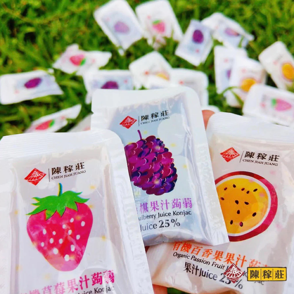 ❥❥❥ 凱莉推薦 ❥❥❥ 台灣本產水果製造【陳稼莊】有機果汁蒟蒻（桑椹＋百香果＋草莓三種口味） - Image 4